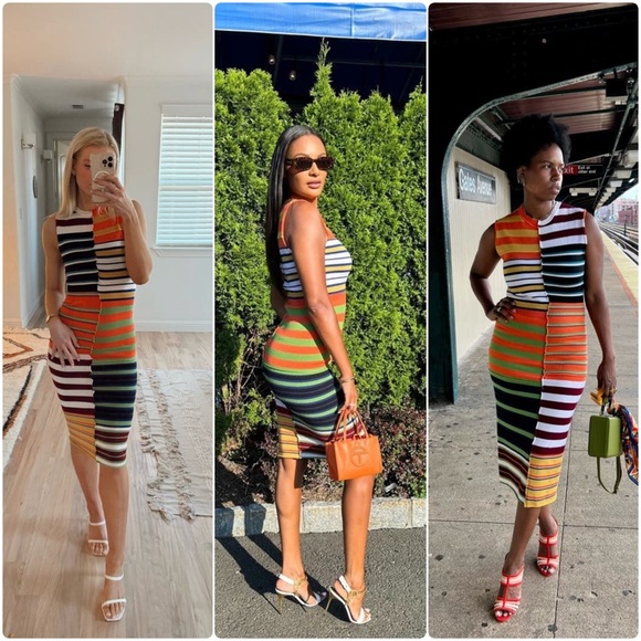 Marni size 40 (IT) 4 (US) Colorful Striped Sleeveless Dress - Picture 2 of 11